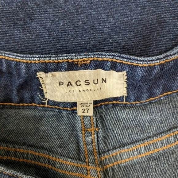 PAC Sun Pacific Sunwear Women's 27 Short Denim Button Down Mini Skirt Y2KCORE - Picture 11 of 13